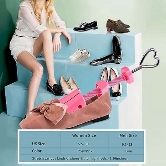 Shoe Stretcher for Women Men Wide Feet 4-Way Adjustable Shoe Expander Widener - Picture 4 of 6